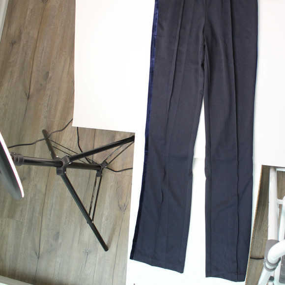 Dulcis Shop Velvet Bodice with Eyelet Lace Velvet Piped Pant Jumpsuit - Picture 3 of 14